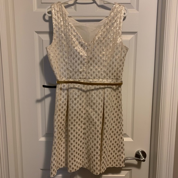 🎉Host Pick🎉 Rickis - Metallic Gold Dot Dress - Picture 3 of 4